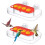 Window Hummingbird Feeder Red Plastic 2 pcs 7