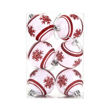 Christmas Ornaments Set Red Green White Shatterproof