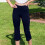 Women's High Waist Stretch Capri Pants Lightweight Solid 6