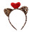 Cat Ears Headband Leopard Print Heart Shape 1 Pack 1