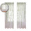 Willow Leaf Voile Curtains Sheer White Green 2 pcs 1