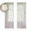 Willow Leaf Sheer Voile Curtains White Green 2 Pcs 1