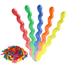 Spiral Long Latex Balloons Assorted Colors 100 pcs