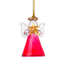 Little Angel Glass Pendant Ornament Red Crystal 1 piece