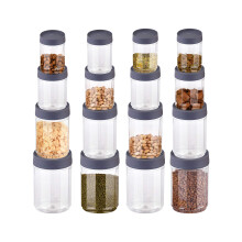 Sky Octave Jumbo Celebration 16 Pcs With Inter-Stackable Lid Storage Pet Container Gift Set For Kitchen (2300 Ml X 4 1350 Ml X 4 700 Ml X 4 320 Ml