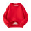 Kids Cotton Pullover Sweatshirt with Elbow Patches Red 3-4 1