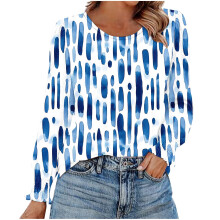 Women's Long Sleeve Business Casual Blouse with Smocked