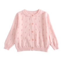 Baby Girl Cardigan Sweater Pink Long Sleeve Button-Up Knit