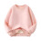 Kids Cotton Pullover Sweatshirt with Elbow Patches Pink 3-4 1