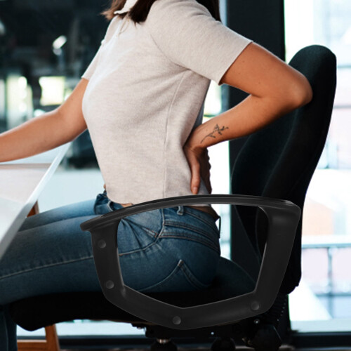 Armrest Cushion for Office Stool 2 pcs Black 40x25x5.5 cm 2