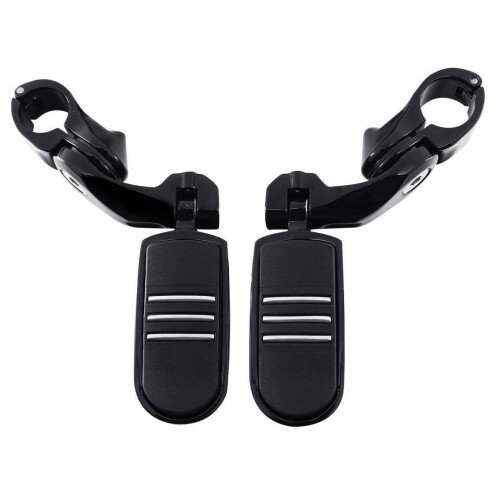 Highway Bar Footpegs Black Aluminum Left Right Front 1