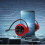 Red Bluetooth Sports Headphones wrap-around foldable with 5