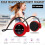 Red Bluetooth Sports Headphones wrap-around foldable with 7