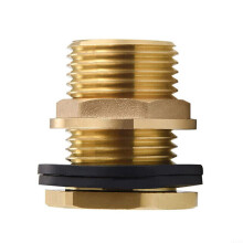 Brass Bulkhead Fitting 1/2" Female NPT 3/4" Male GHT