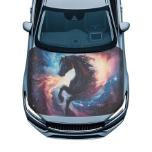 Galaxy Horse Car Hood Cover Tear-Resistant Washable