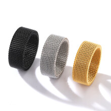Stainless Steel Ring Vivid Color Lightweight Unisex White