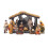 Hand-painted resin Christmas nativity stable with manger 2