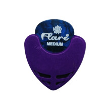 Flare Guitar Pick Holder With 1 Pick Free Purple