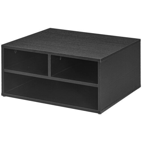 Three-Compartment Printer Storage Cabinet - Black 1