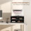 Three-Compartment Printer Storage Cabinet - Black 6