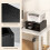 Three-Compartment Printer Storage Cabinet - Black 7