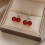 925 Silver Red Cherry Stud Earrings for Women 1 Pair 3