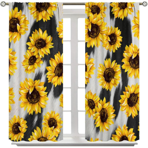 Leopard Print Curtains Brown 52x63 Inch 2 Panels 1