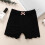 Girls Solid Color Boyshort Underwear with Lace Trim 2