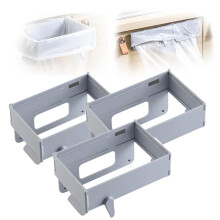 Foldable Trash Bag Holder Wall Mounted Magnetic Cabinet Rack