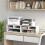 Three-Compartment Printer Storage Cabinet - White 4