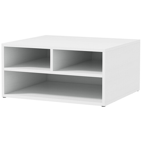 Three-Compartment Printer Storage Cabinet - White 1