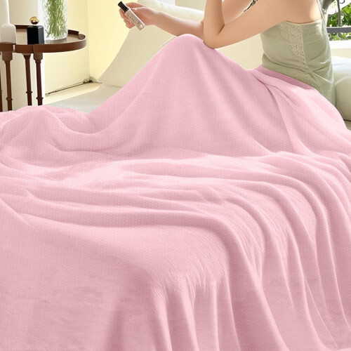 Fiber Ice Silk Blanket Pink 100x120cm Summer Cooling 2