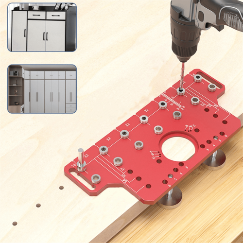 Door Handle Shelf Pin Drilling Guide Jig for Woodworking 2