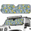Foldable Daisy Lemon Windshield Sun Shade for Jeep Wrangler 2