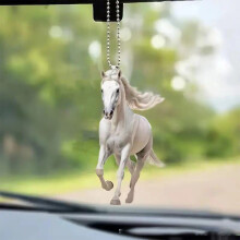 White Horse Ornament Painted Ponies Christmas Tree Decor
