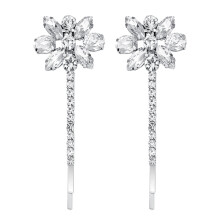 Vintage Silver Rhinestone Hair Pin Alloy 1pc