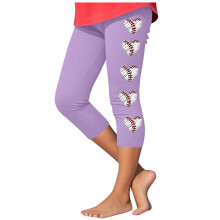 Women's Baseball Print Yoga Capri Pants
