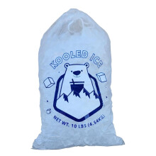 Ice Bags with Drawstring Heavy Duty 10 lb Pack of 100