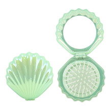 Mini Hair Brush with Mirror Portable Foldable Comb 1 Pack