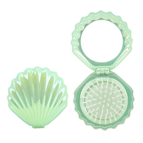Mini Hair Brush with Mirror Portable Foldable Comb 1 Pack