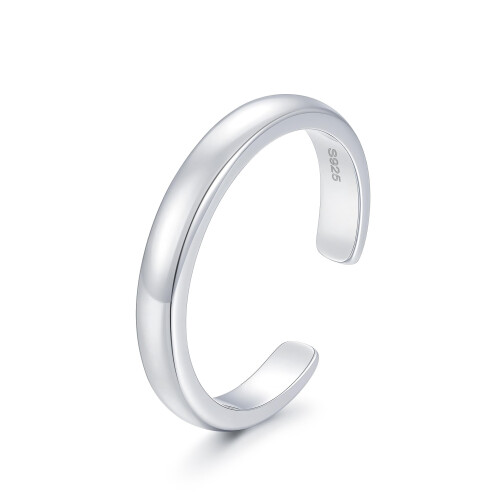 Sterling Silver Open Toe Ring for Women Adjustable