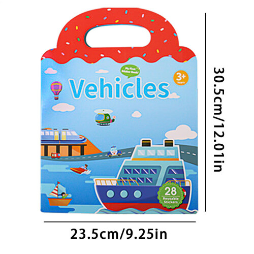 Kids Reusable Sticker Book Waterproof Restickable Jelly 1