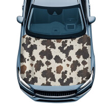 Cow Print Car Hood Cover Waterproof Polyester Universal Fit