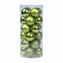 Christmas Ball Ornament Light Green 30mm 24Pcs