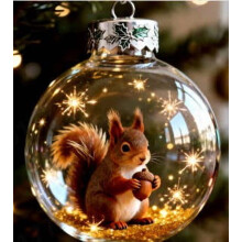 Animal Theme Snowflake Ball Ornaments Glass Christmas Tree