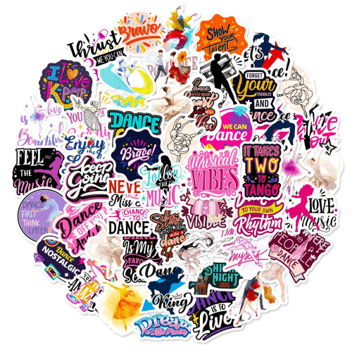 Dance Stickers Ballet Girls 50-Pack 2