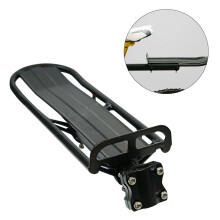 Black Bike Rear Pannier Rack Aluminum Alloy 1