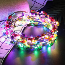 Women's LED Flower Tiara Headband for Wedding