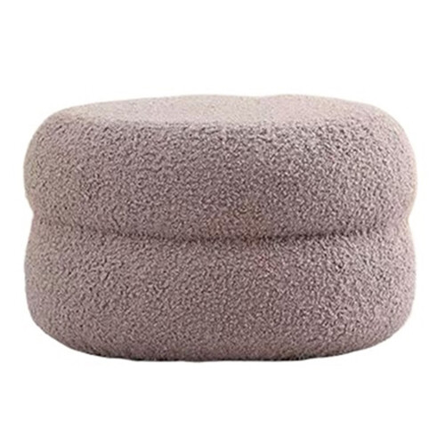 Vanity Stool Lambswool Fabric Padded Seat Ottoman