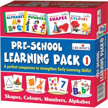 Creative'S Pre-School Learning Pack-1 | Preschool Series | Learning Kit | Early Learning Pack |Board Books & Cards Education Pack For 3 To 5 Year'S K
